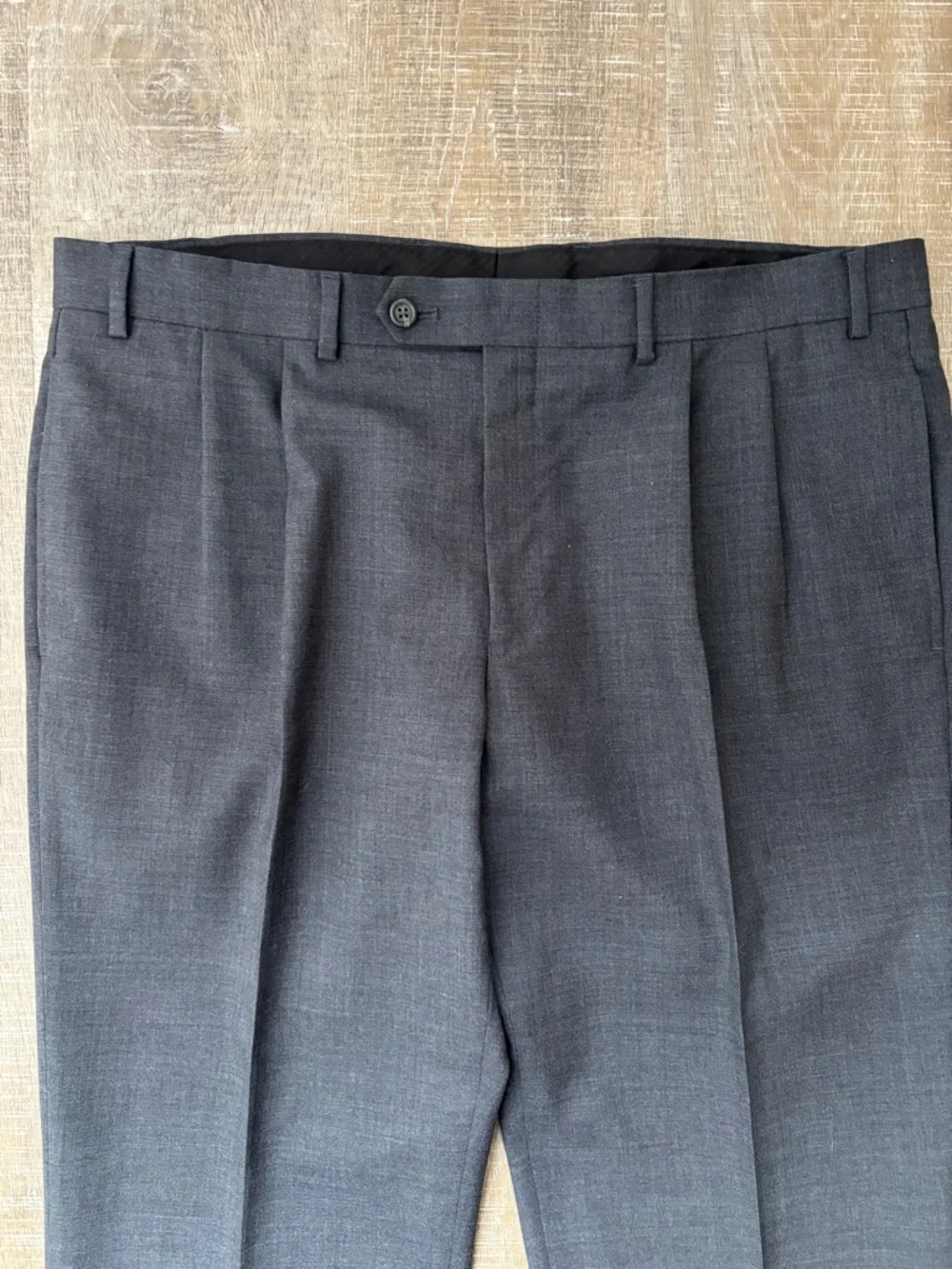 LRL Ralph Lauren Total Comfort Wool Dress Pants Men 38x30 Gray Classic Office